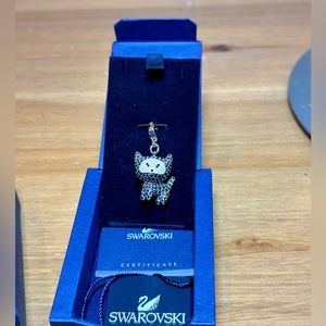 Swarovski Black Cat Charm Crystal Jewelry - 1024715  NIB